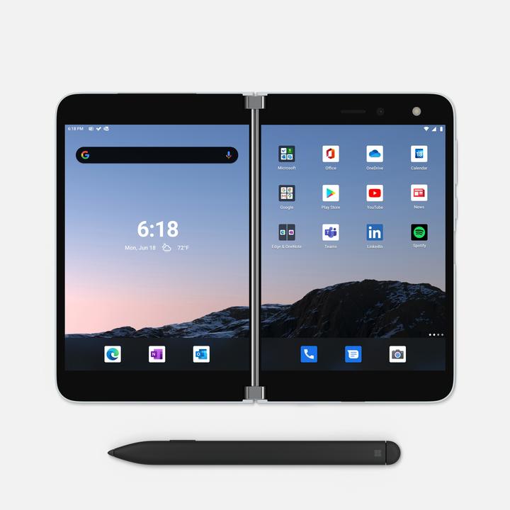 Produktbild Microsoft Surface Duo Qualcomm Snapdragon 855 5.6inch 6GB 128GB LTE Android 10 Projekt MSD (P) (128 GB, Glacier, 5.60", Dual SIM)