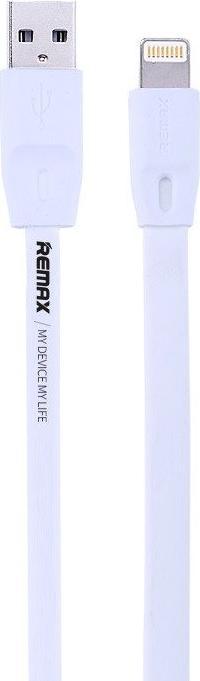 Image du produit Remax RPP-676 Xiaoxiao 2.1A Powerbank 5000mAh mit iPhone Kabel, Weiss (2 m, USB 2.0)