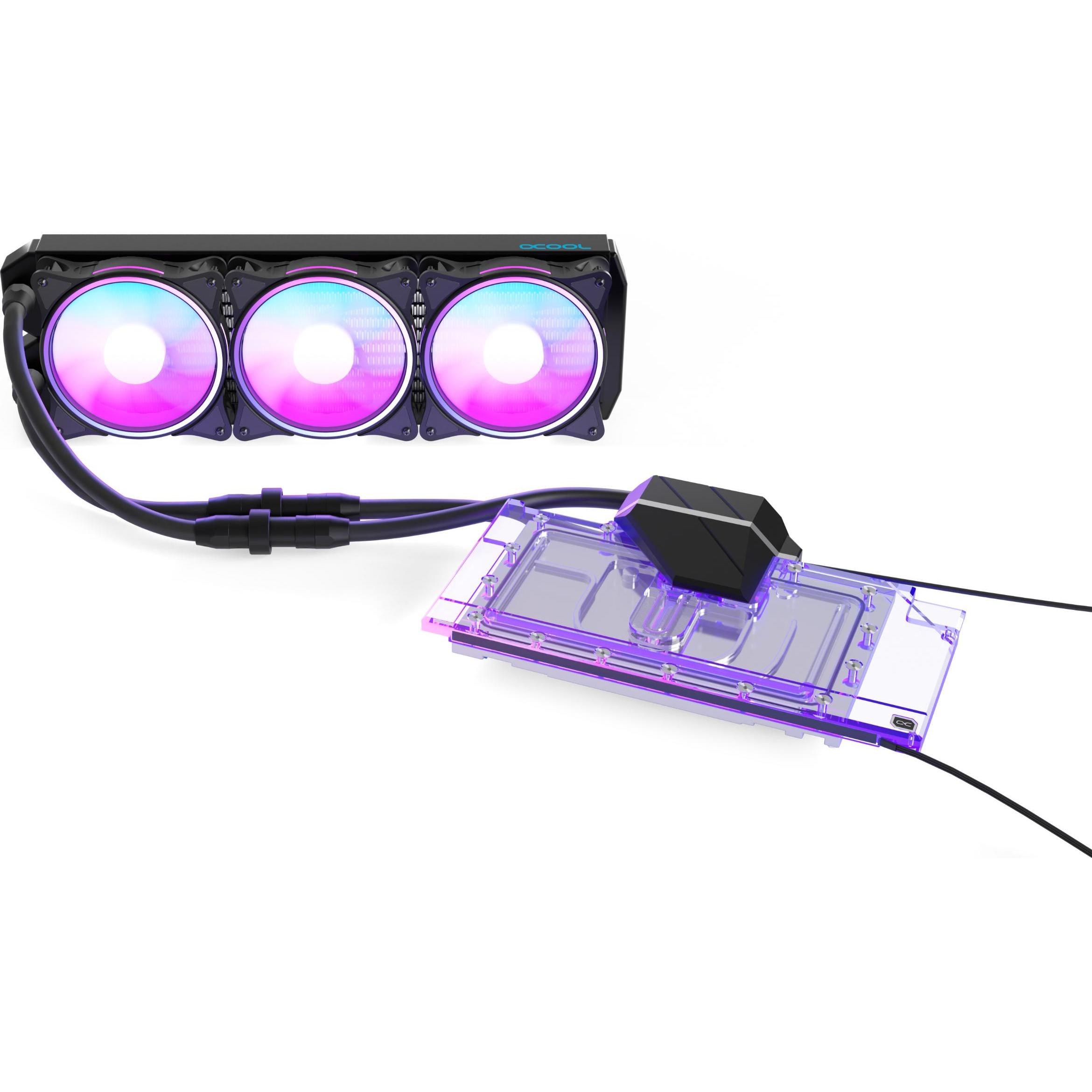 Alphacool Eiswolf 2 AIO - 360mm RTX 3090TI Suprim X mit Backplate, GPU Wasserkühler