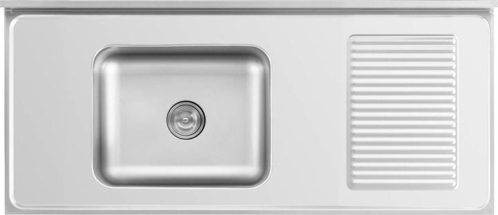 Image du produit Royal Catering Plonge inox sur meuble - 1 bac - - Acier inoxydable - 500 x 400 x 240 mm