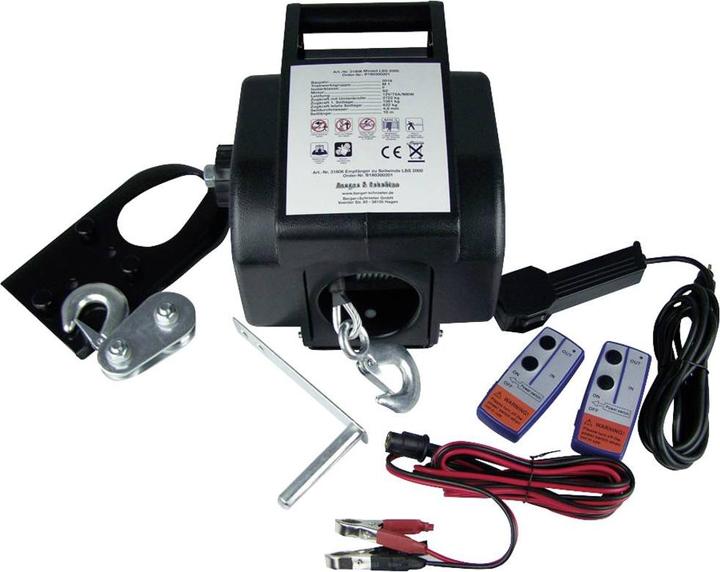 Produktbild Berger & Schröter Seilwinde lb2000 boat Zugkraft (stehend)=622kg Zugkraft (rollend)=1361kg Funk-Fer