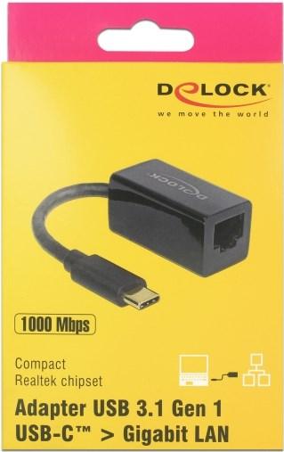 Produktbild Delock USB3.1 Typ-C zu LAN Adapter (USB 3.1, RJ45 (1x))
