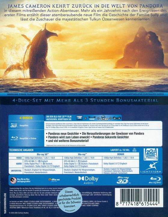 Image du produit Disney Interactive Studios Avatar - The way of water - 3D + 3D + BD + Bonus Produit de remplacement (Allemand, Français, Anglais)