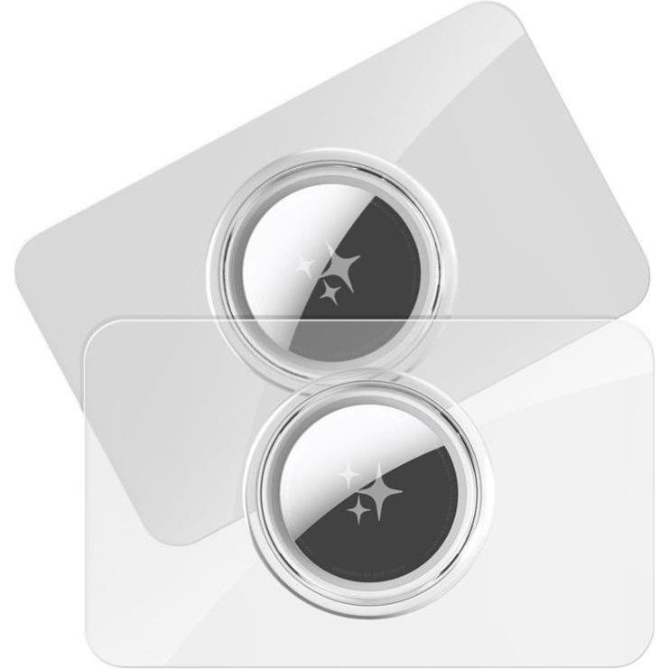 Dux Ducis Book case card-shaped protective case for AirTag 2 pcs transparent + black, Accessori per tracker, Nero