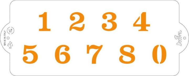 Actual product image Decora Stencil - Numbers