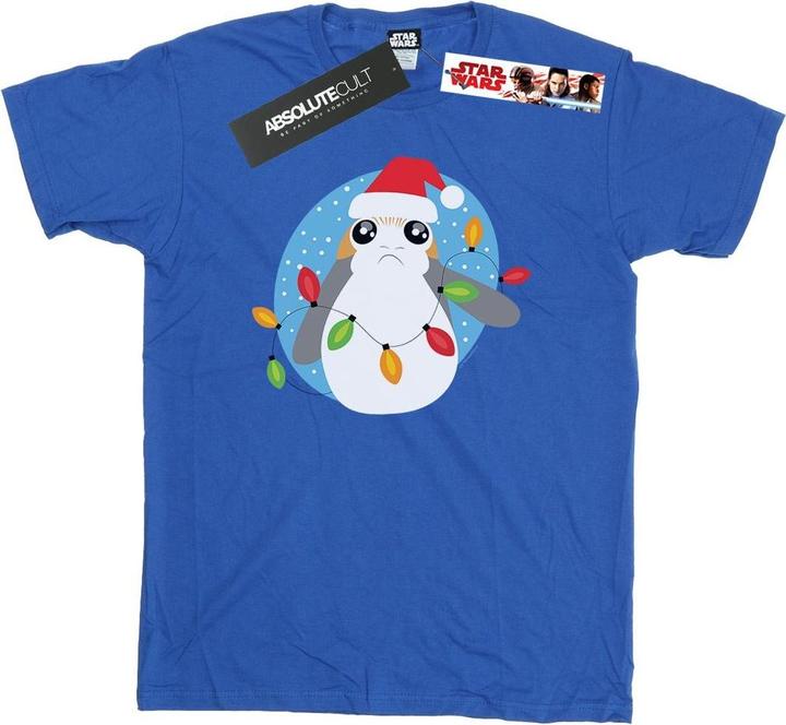 Produktbild Star Wars The Last Jedi Porg Christmas Lights TShirt (M)