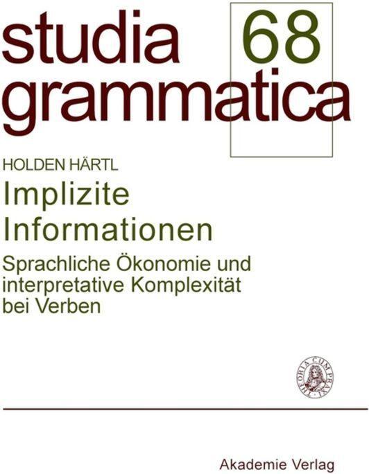Produktbild Implizite Informationen (Deutsch, Holden Härtl, 2008)