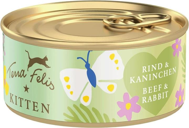 Produktbild Terra Faelis Nassfutter Kitten Rind & Kaninchen 70 g (Welpe + Kitten, 1 Stk., 70 g)
