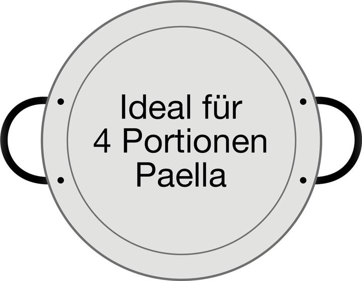 Actual product image All'Grill Paella pan polished steel Ø 30 cm (Paella pan, Steel, 30 x 4 cm)