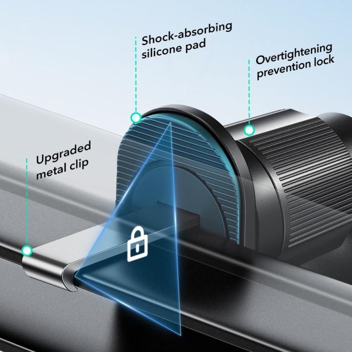 Actual product image ESR OmniLock Magnetic Car Mount (Air Vent), Black Carbon Fiber