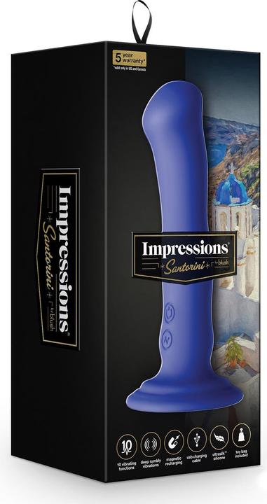 Produktbild Blush Impressions Santorini Realistic Vibrating Dildo - Powerful Rumbly 10 Function Vibration - Suction Cu