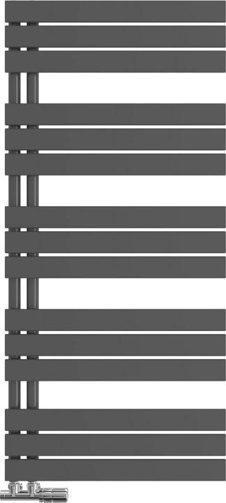 Actual product image Emke Bathroom Radiator Towel Rail Adjustable Temperature Control 130x60cm Black 789W (798 W)