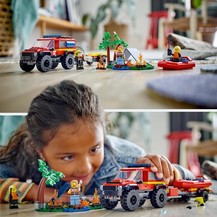 Actual product image LEGO All-terrain fire engine with rescue boat (60412, LEGO City)