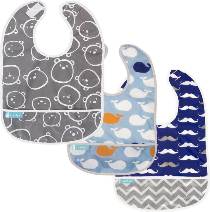 Kushies CleanBib sans manches 3 pcs. (6 mois)