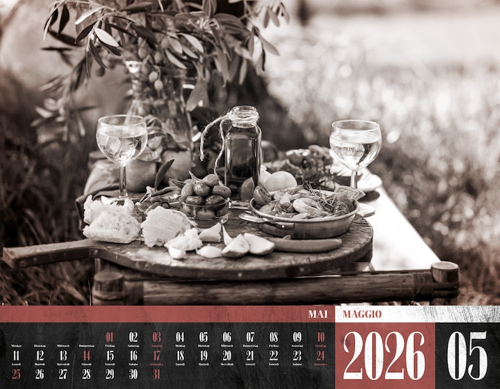 Produktbild La Dolce Vita - Italienische Lebensart Kalender 2026 (54 x 42 cm, Harter Einband, Italienisch, Deutsch)
