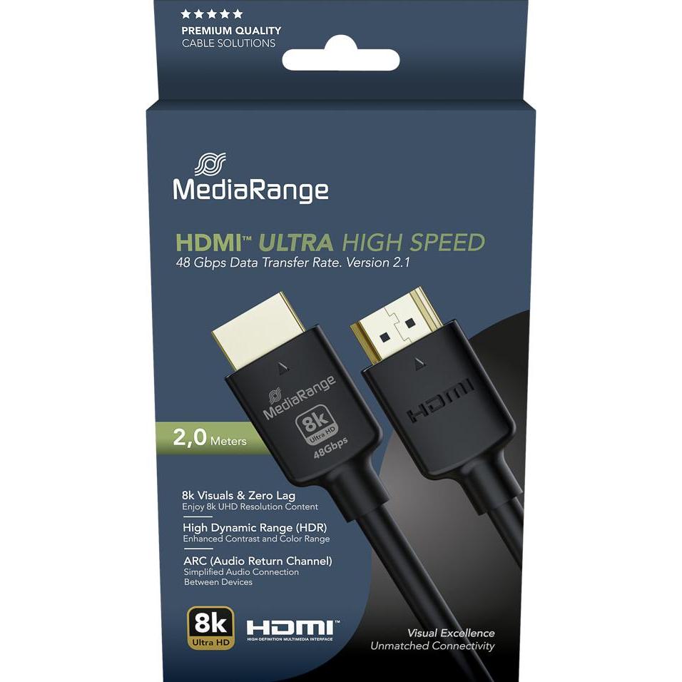 Thumbnail - MediaRange HDMI – HDMI (2 m, HDMI), Video Kabel