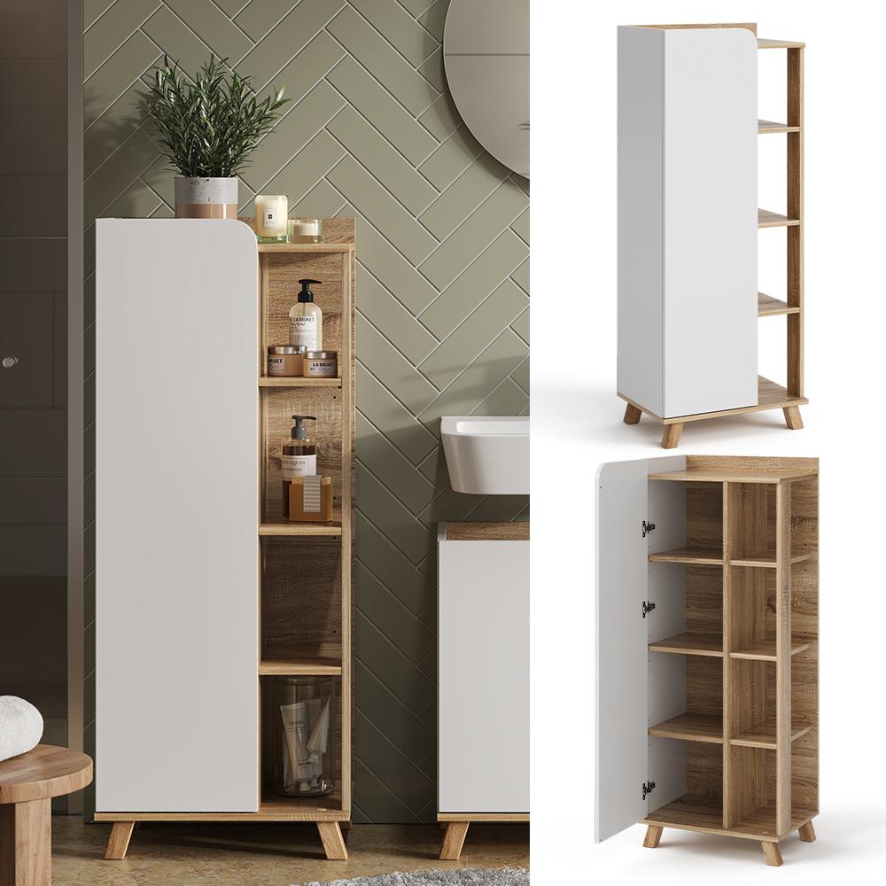 Thumbnail - Vicco, Badezimmerschrank, Karen (50 x 35 x 128 cm)