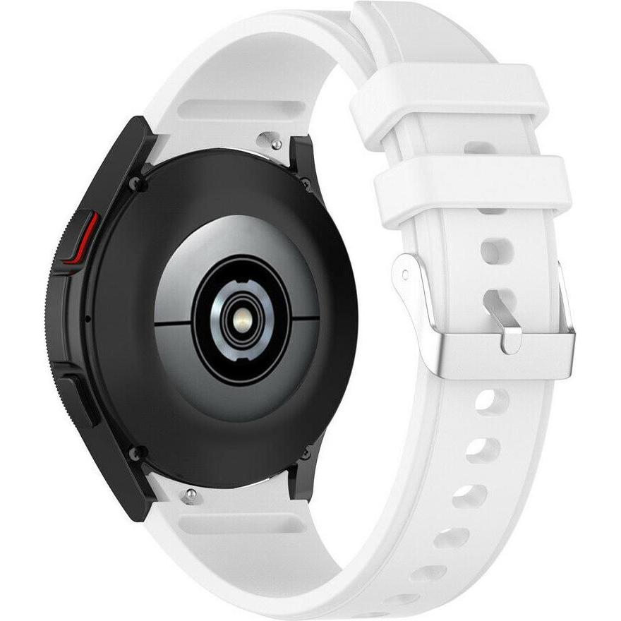 Strap-it Silikonarmband (Silikon, Galaxy Watch 4), Uhrenarmband, Weiss