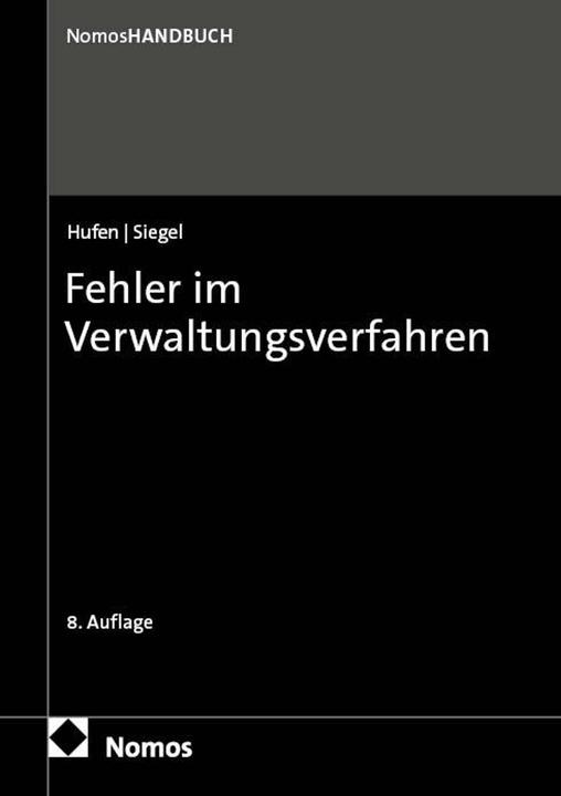 Produktbild FehlerimVerwaltungsverfahren (Deutsch, Hufen, Friedhelm/Siegel, Thorsten, 2025)