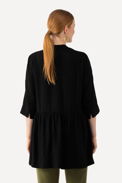 Immagine prodotto Ulla Popken Tunica in jacquard con collo alto, scollo a V e maniche a 3/4 (42, 44)