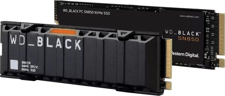 Actual product image WD Black SN850 with Heatsink (Retail) (1000 GB, M.2 2280)