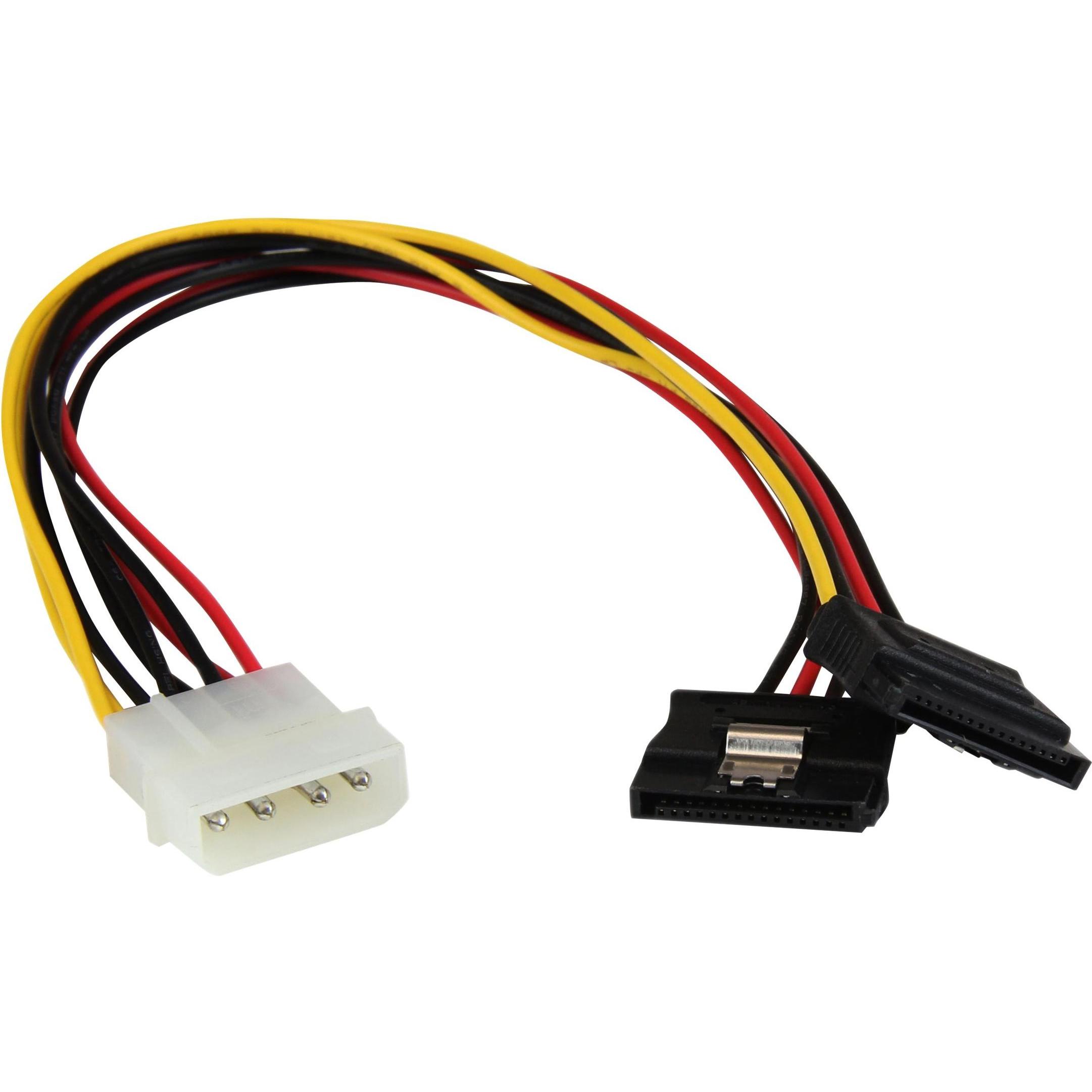 StarTech Cavo di alimentazione da 4 pin Molex a SATA Y da 30 cm - Cavo splitter Y da Molex a Serial ATA, Cavo interno (PC)