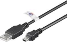 Actual product image Goobay USB 2.0 Hi-Speed Cable with USB Certificate, Black, 1.8 m (1.80 m, USB 2.0)