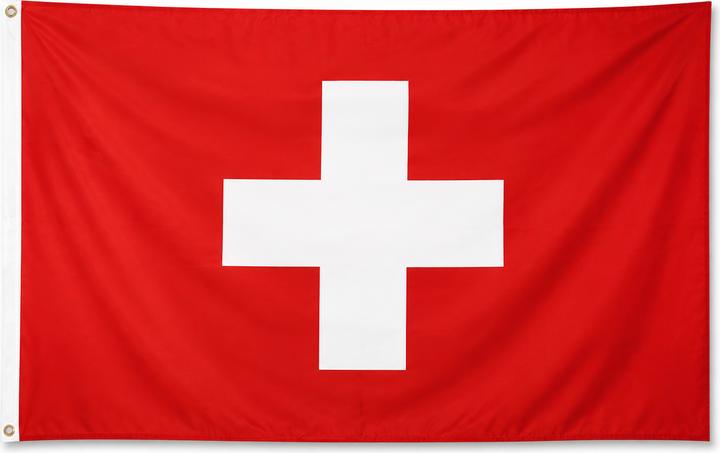 Neutral Schweizer Flagge 150x90cm Fahne aus Polyester (150 x 90 cm)