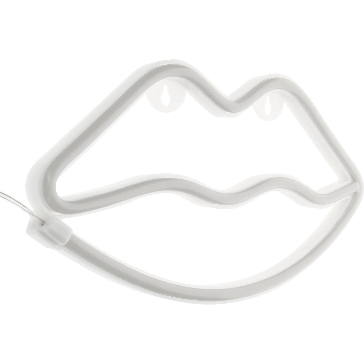 Thumbnail - Avizar, Nachtlicht, LED-Neonlicht, Lippendesign, Licht mit USB-Anschluss – Rot