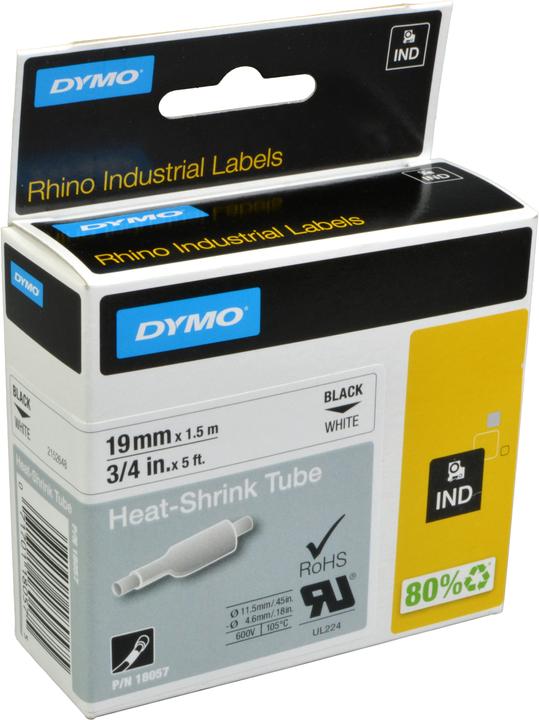 Dymo Rhino heat shrink tubing (1.90 cm, White)