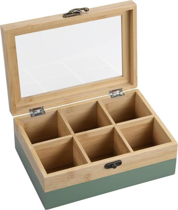 Produktbild Kesper Teebox 6Fächer Bambus grün