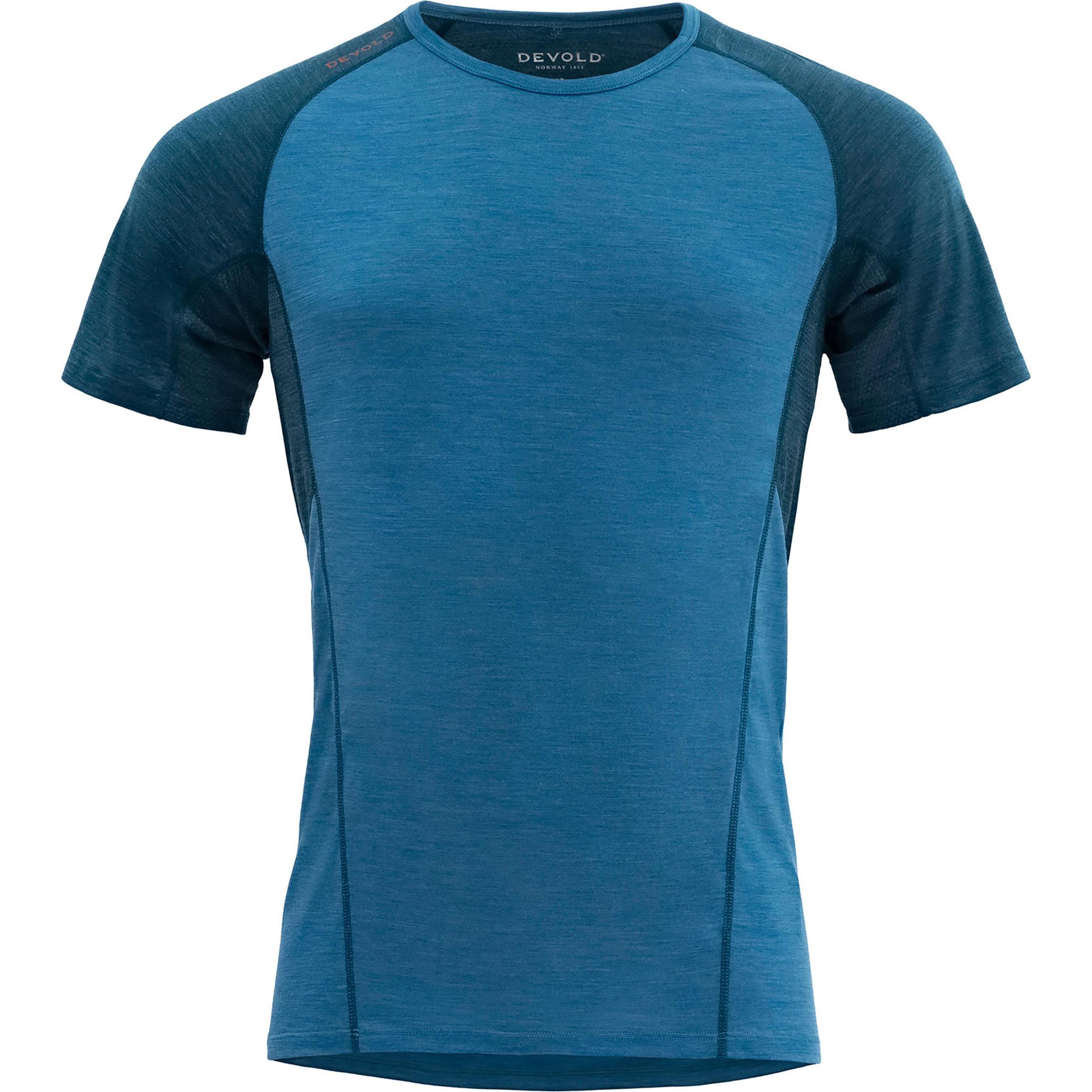 Devold, Herren, Sportshirt, Running Merino T-Shirt (M), Blau, M