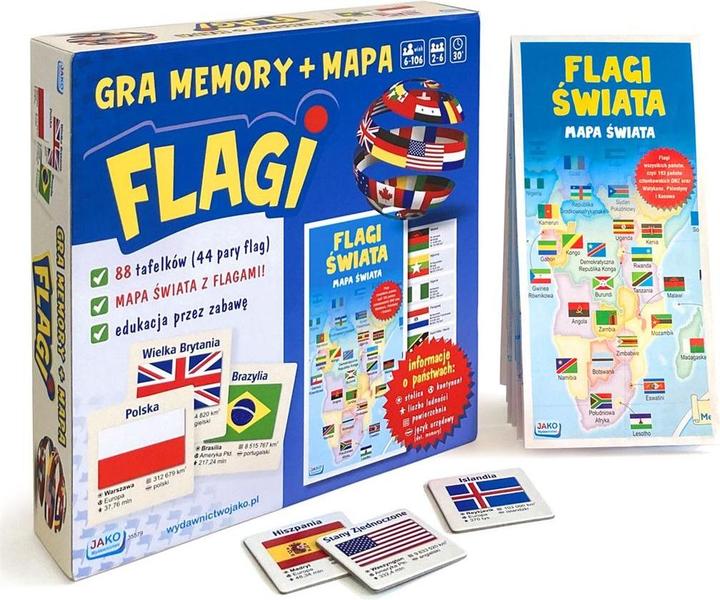 Produktbild Jako Flaggen. Memory-Spiel + Karte (Deutsch)