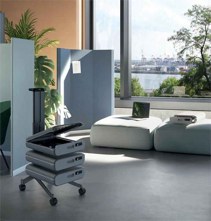 Produktbild Sigel Multifunktionswagen Office Caddy einseitg, Dunkelgrau