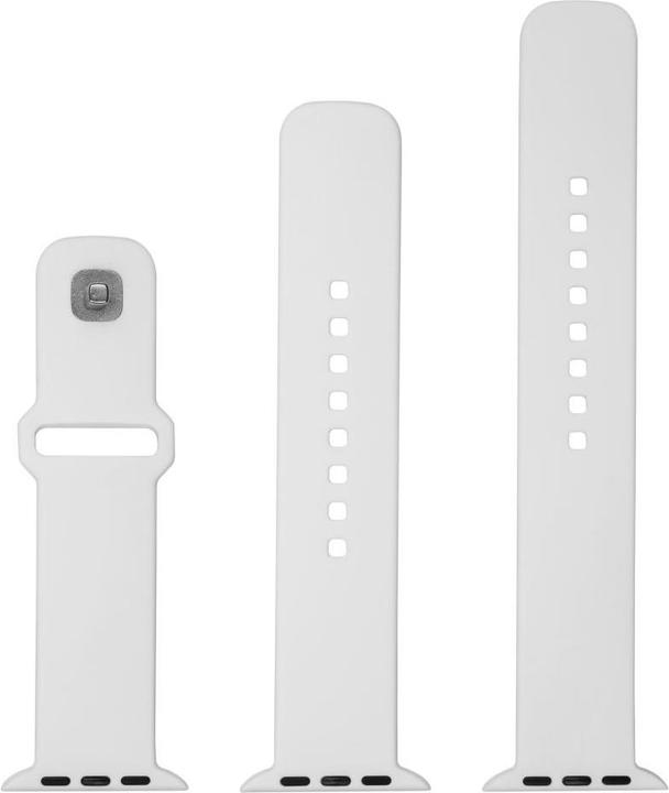 Image du produit Fixed Silicone Sporty Clock Block Apple Watch 38/40/41mm Smart Watch, Blanc (Silicone, Montre Apple)