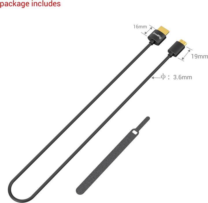 Produktbild SmallRig Mini HDMI – HDMI (Typ A) (0.55 m, HDMI, 2.0)