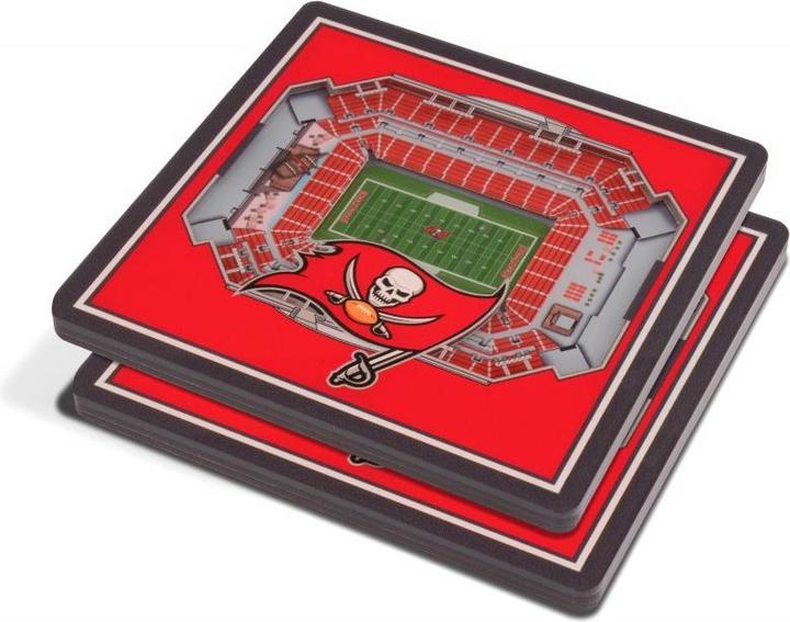 Produktbild NFL Tampa Bay Buccaneers 3DStadiumView Untersetzer 2er 10 cm x 10 cm (2 x)