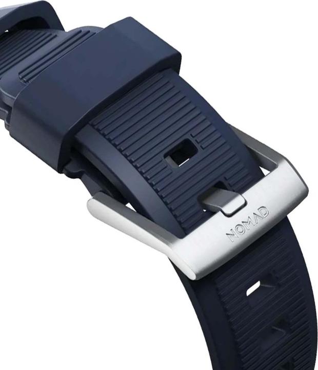 Produktbild Nomad Rugged Strap Atlantic Blue Connector Silver 42/44/45/49mm (42 mm, 44 mm, 45 mm, 49 mm, Fluorkautschuk (FKM))