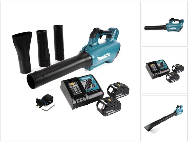 Productafbeelding Makita DUB 184 RM Accu blazer 18 V Brushless + 2x accu 4.0 Ah + lader (Oplaadbare batterij, Bladblazer)