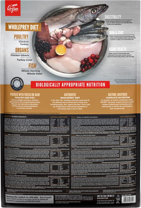 Produktbild Orijen Cat und Kitten (Adult, Junior, Welpe + Kitten, 1 Stk., 5400 g)