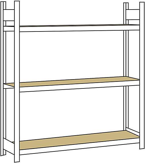 Actual product image Schulte Lagertechnik Wide span rack, with chipboard, height 2000 mm