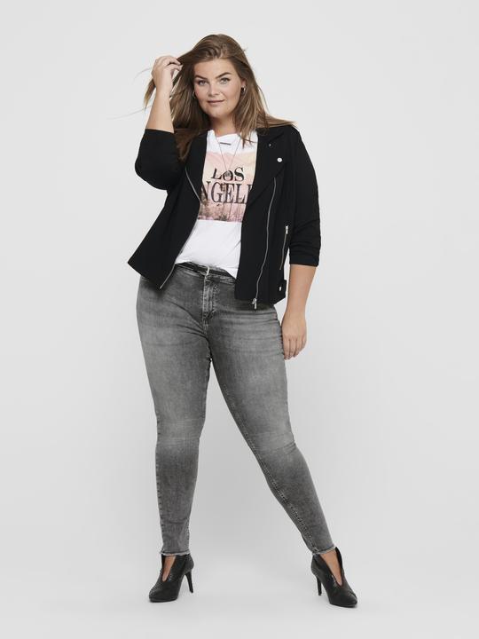 Image du produit Only Curvy Carwilly Reg Ankle Raw Skinny Fit Jeans (W50/L34)