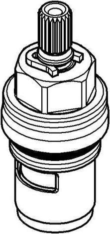 Actual product image Grohe Ceramic top 1/2inch, stop right