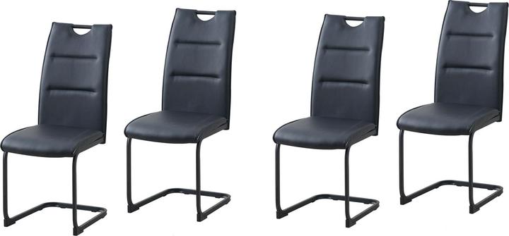 Produktbild HTI-Line Schwingstuhl 4er Set PU schwarz