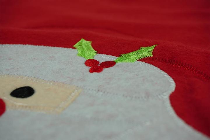 Produktbild Novaliv 12er Set Stuhlhussen Weihnachten I Rot I Weihnachtsmann I Stuhlbezug Weihnachten Deko (65 x 48 x 65 cm)