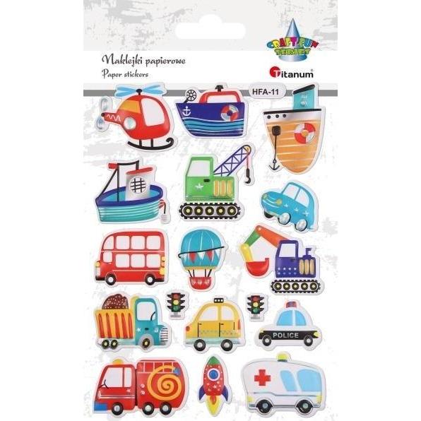 Titanum, Sticker, Konvexe Aufkleber Nutzfahrzeuge Mix 17 Stk.