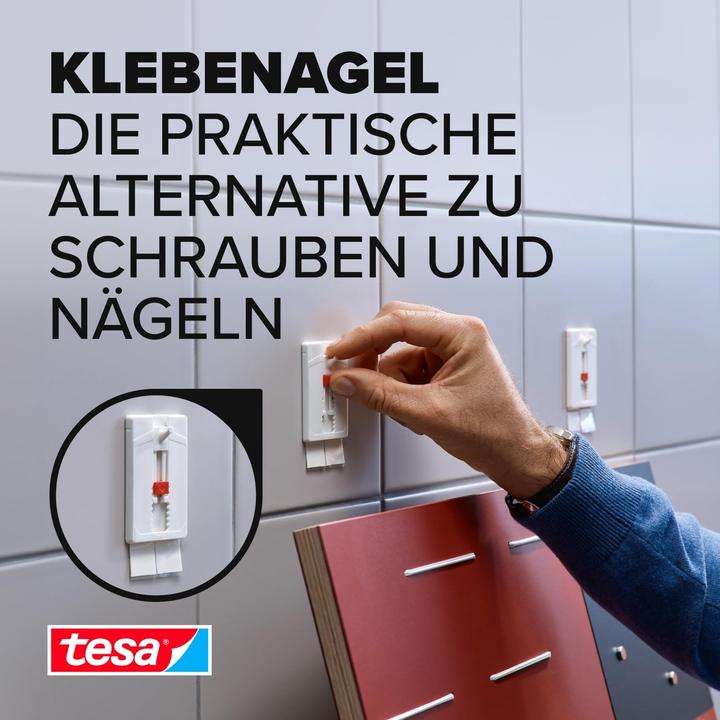 Image du produit tesa Clou adhésif pour carrelage et métal, réglable en hauteur