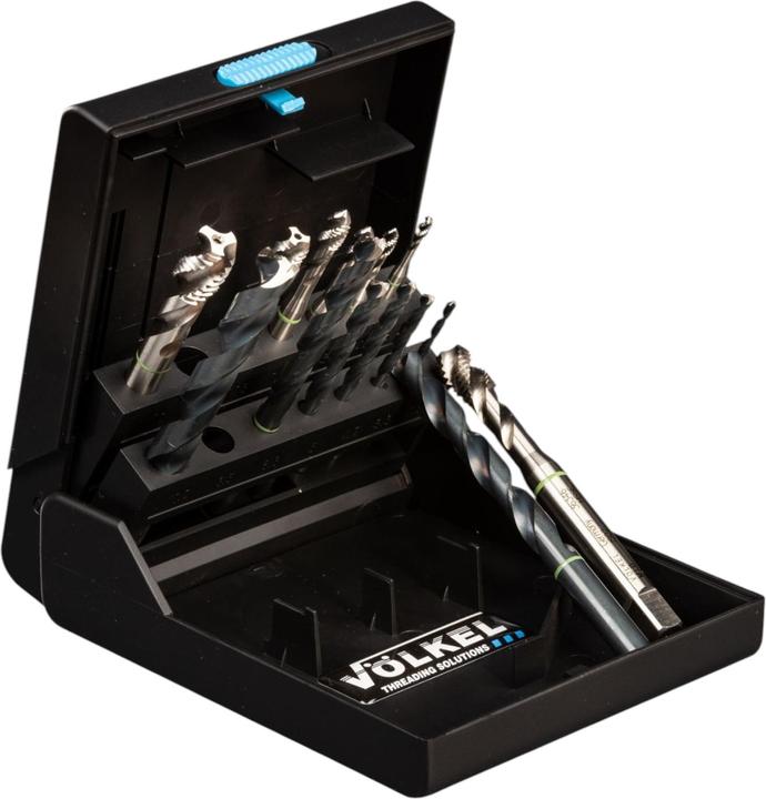 Actual product image Völkel GRÜNRING Maschinengewindebohrer Satz 14 tlg. M3 - M12 HSS-E DIN 371/376 ( 47866 )