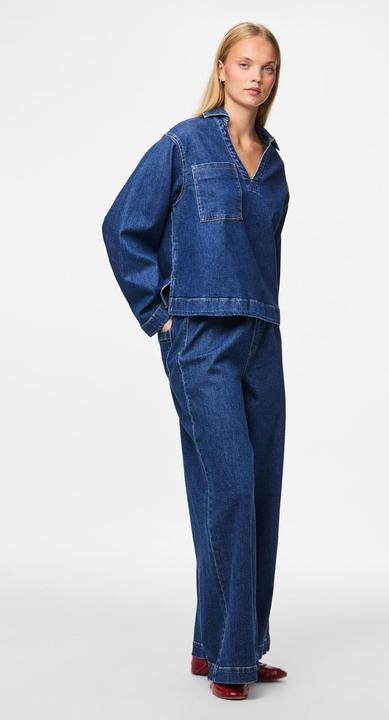 Immagine prodotto Pieces PCSILKE MW PULL-UP Wide Fit Jeans (S)