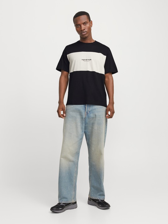 Actual product image Jack & Jones Jorvesterbro Block Tee Ss Crew Styd Aw24 (XXL)